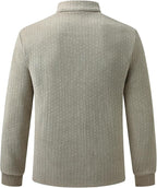Men's Long Sleeve Quarter-Zip Polo Shirt