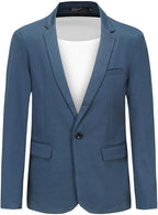 Men's Stretch Cotton Blazer – Slim Fit Sport Jacket