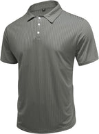 Men's Short Sleeve Polo Shirt with Button Placket