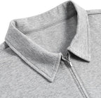 Men's Short Sleeve Polo Shirt with Zip Collar